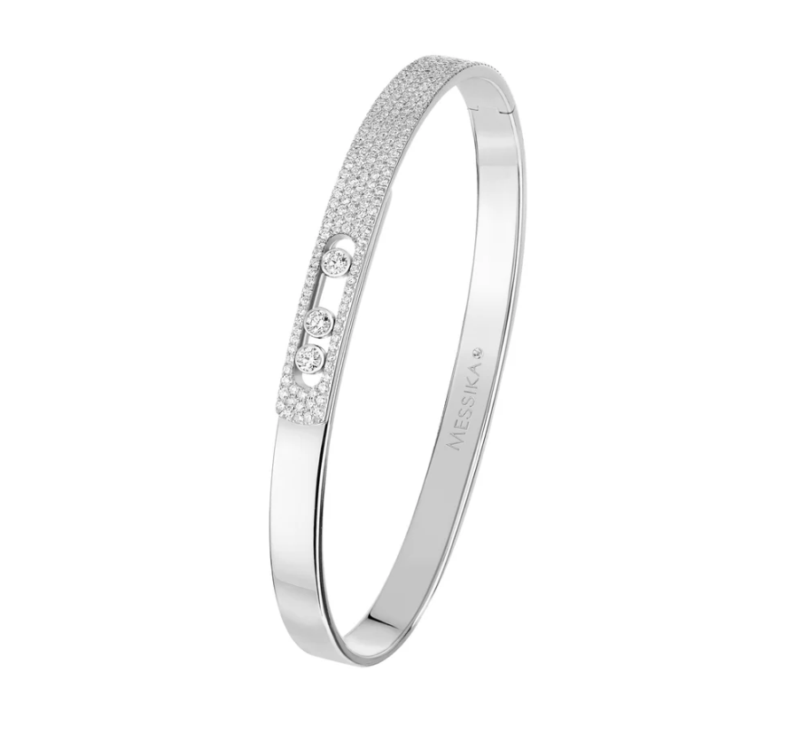 Mira diamond bangle (silver/gold)